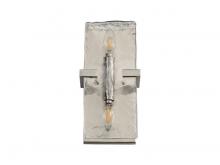  3164-WSC PW-HWG - Aenon 2-Light Wall Sconce in Pewter with Hammered Water Glass